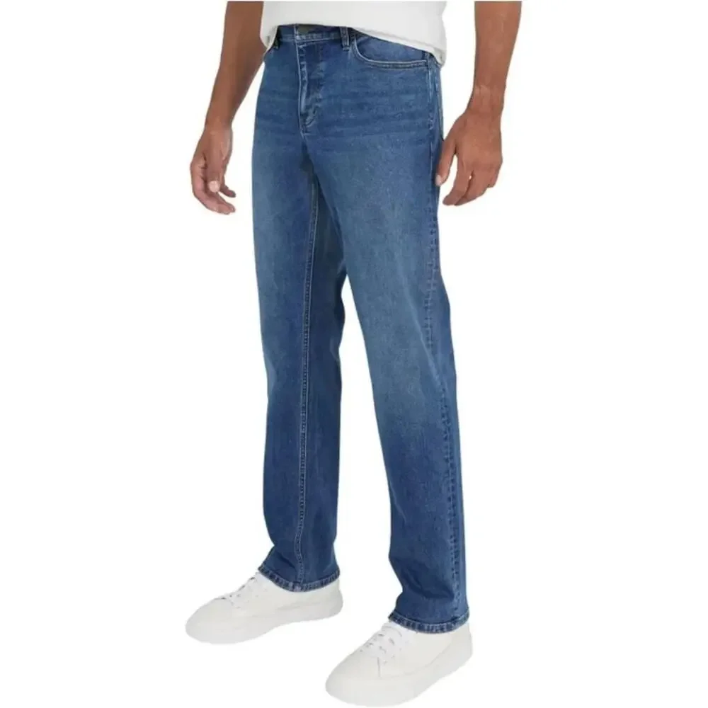 Izod Men's Straight Fit Jeans 5-Pocket Comfort Stretch Denim 34x34 New With Tag